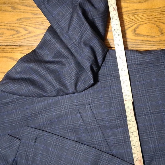 CANALI Mens Blazer WOOL 50 GRAY BLUE Preowned Coat Jacket Sport ? Used Formal - Picture 7 of 8